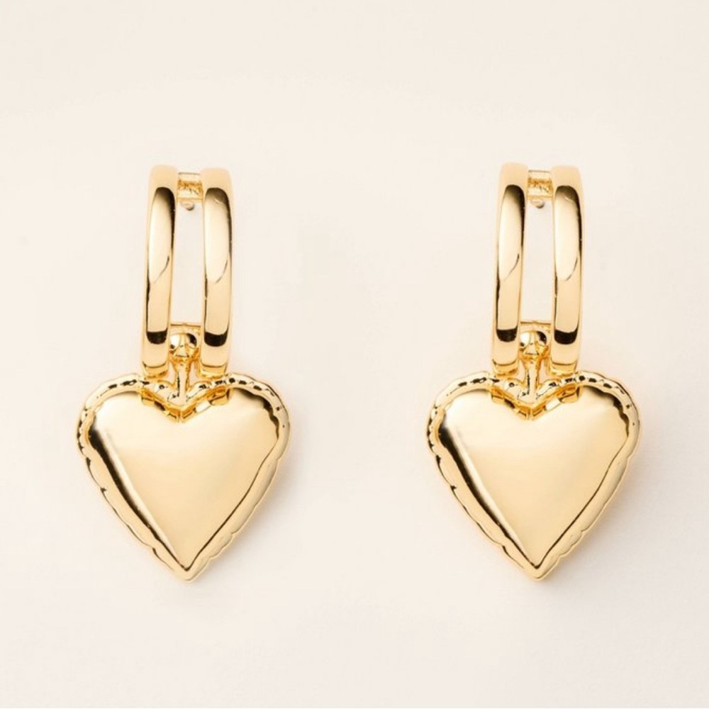 Kate Spade x Target Collab - Ballon Heart Drop Earrings, Gold